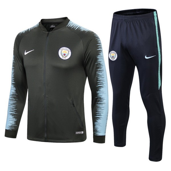 Survetement Football Manchester City 2018-19 Vert Bleu